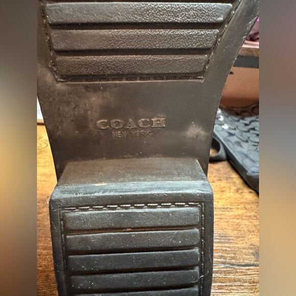 Coach Black Logo Rain Boots size 8 - Picture 5 of 13